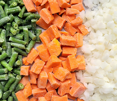 Frozen vegetables products